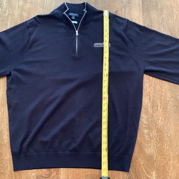 Peter Millar XL Excursionist Flex Quarter-Zip Sweater in Navy from Turning Point - Picture 8 of 10